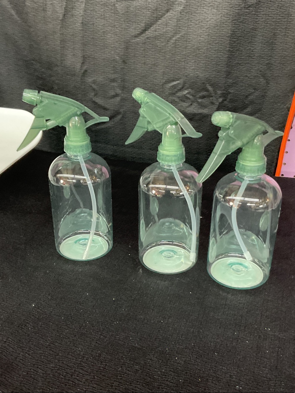 Room Essentials Clear Spray Bottles with Mint Green Triggers - Pack of 3